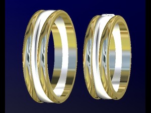 wedding ring with gem 3D प्रिंट मॉडल