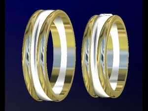 wedding ring with gem 3D Print Model