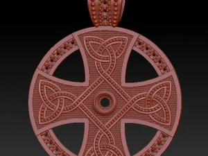 celtic pendant with and without gems 3D Print Model