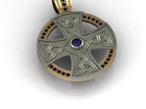 celtic pendant with and without gems 3D Print Model