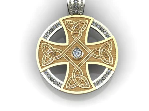 celtic pendant with and without gems 3D Print Model
