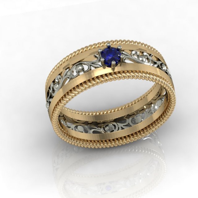 wedding ring with gem Modelo de Impressão 3D .c4d .max .obj .3ds .fbx .stl .blend 