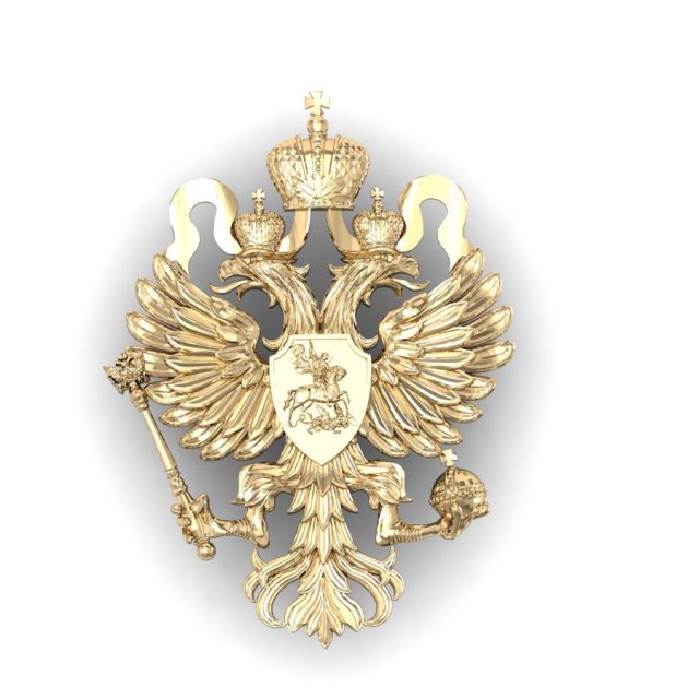 new coat of arms of the russian empire of the 19th century 3D प्रिंट मॉडल .c4d .max .obj .3ds .fbx .stl .blend 