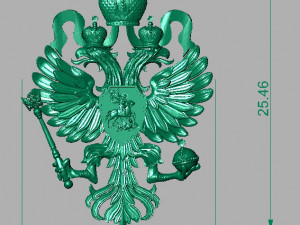 new coat of arms of the russian empire of the 19th century 3D प्रिंट मॉडल