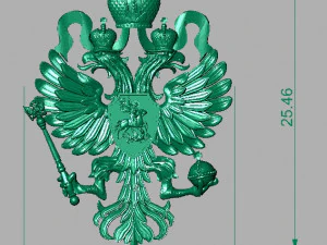 new coat of arms of the russian empire of the 19th century 3D Print Model