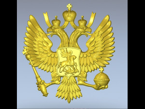 new russian two-headed eagle coat of arms 3D Print Model