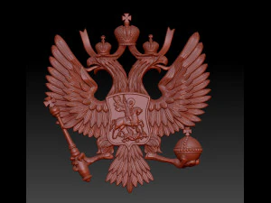new russian two-headed eagle coat of arms 3D Print Model