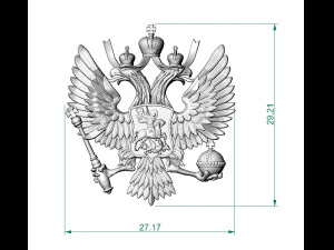 new russian two-headed eagle coat of arms 3D Print Model