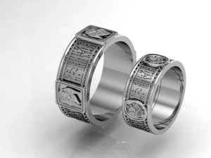 wedding rings evangelists 3D Print Model