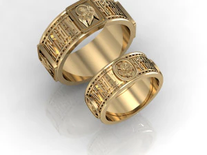 wedding rings evangelists 3D Print Model