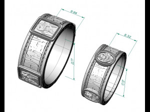 wedding rings evangelists 3D प्रिंट मॉडल