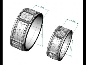 wedding rings evangelists 3D Print Model