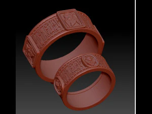 wedding rings evangelists 3D Print Model
