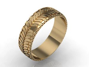 biker wheel wedding ring 3D Print Model