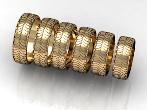 biker wheel wedding ring 3D प्रिंट मॉडल