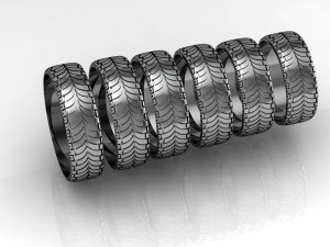 biker wheel wedding ring 3D प्रिंट मॉडल