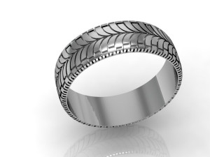 biker wheel wedding ring 3D प्रिंट मॉडल
