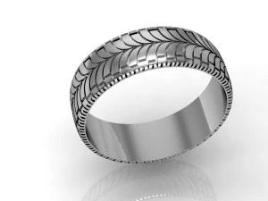 biker wheel wedding ring 3D Print Model