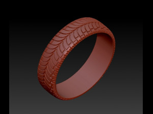 biker wheel wedding ring 3D प्रिंट मॉडल