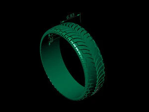 biker wheel wedding ring 3D Print Model