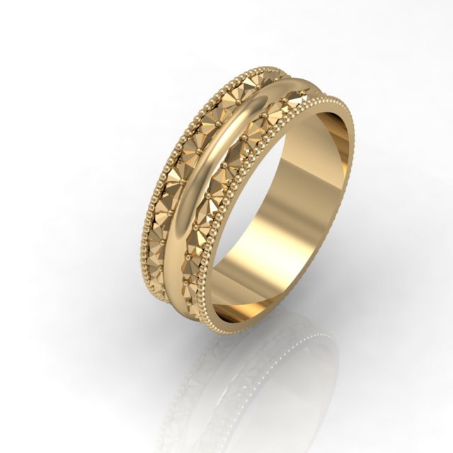 wedding ring with diamond face 3D प्रिंट मॉडल .c4d .max .obj .3ds .fbx .stl .blend 