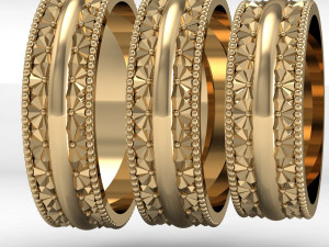 wedding ring with diamond face 3D प्रिंट मॉडल