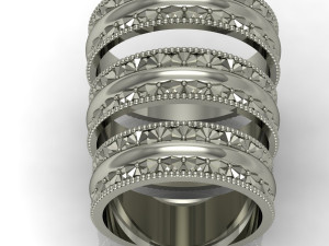 wedding ring with diamond face 3D प्रिंट मॉडल