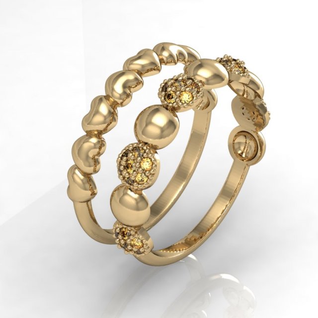 2 fashion rings 3D 프린트 모델 .c4d .max .obj .3ds .fbx .stl .blend 