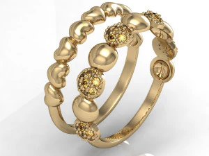 2 модні каблучки 3D Принт Модель