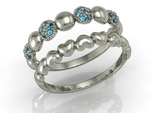 2 fashion rings 3D 프린트 모델