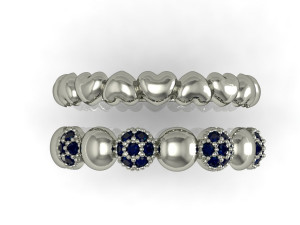 2 fashion rings 3D 프린트 모델