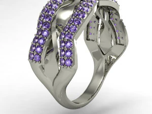 anel de m&atilde;o direita da moda Modelo de Impressão 3D