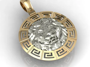 सिंह पेंडेंट 3D प्रिंट मॉडल