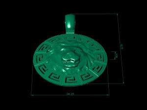 lion pendant 3D प्रिंट मॉडल