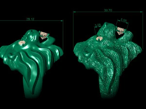 2 lion rings 3D Print Model