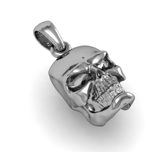 beautyful pendant angry scull 3D Baskı Modeli .c4d .max .obj .3ds .fbx .stl .blend 