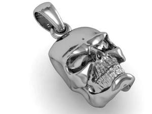 lindo pingente de caveira irritada Modelo de Impressão 3D