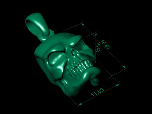 beautyful pendant angry scull 3D Baskı Modeli