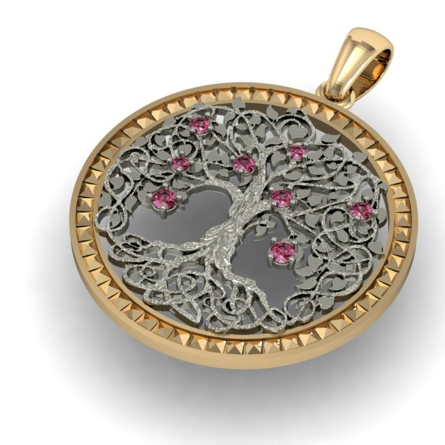 beautyful pendant tree of life 3D प्रिंट मॉडल .c4d .max .obj .3ds .fbx .stl .blend 