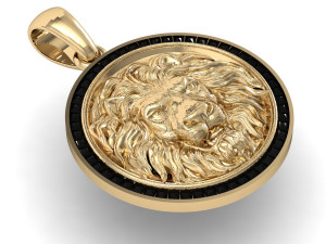 pendant with angry lion 3D Druckmodell