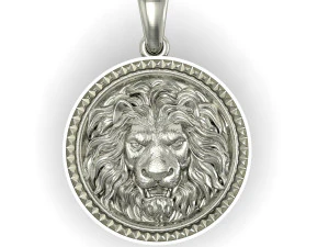 pendant with angry lion 3D Print Model