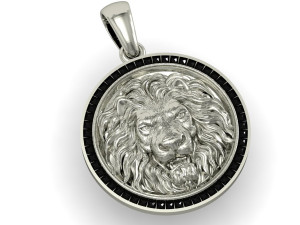 pendant with angry lion 3D Druckmodell
