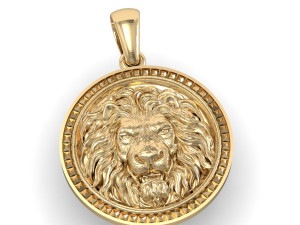 pendant with angry lion 3D Druckmodell