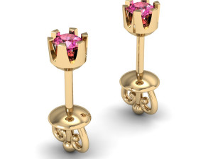 fashion stud earring 3D Print Model