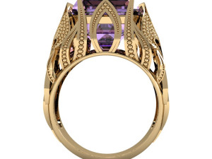 beautyful ring with emerald gem 3D प्रिंट मॉडल