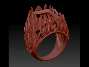 beautyful ring with emerald gem 3D Print Model