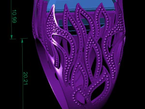 beautyful ring with emerald gem 3D Print Model