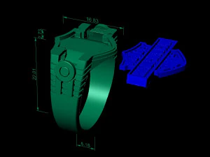 man ring harley-davidson 3D Print Model