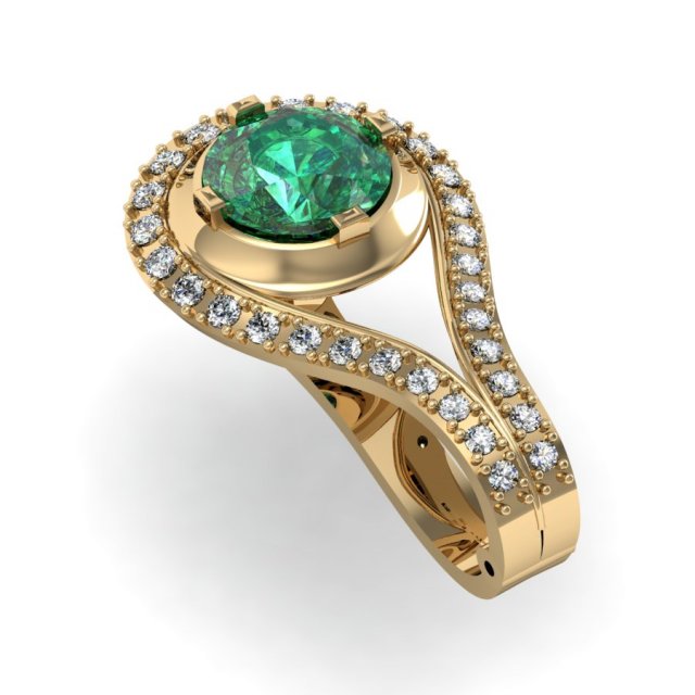 fashion earring with gems 3D Model .c4d .max .obj .3ds .fbx .stl .blend 