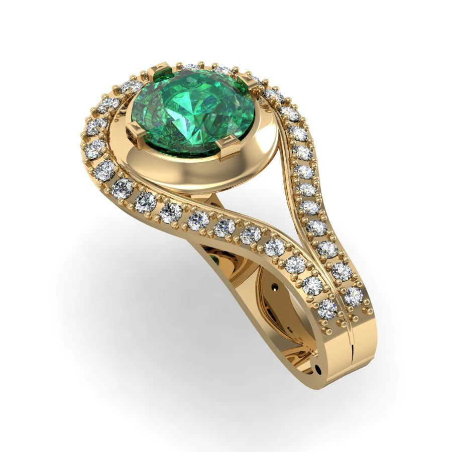 fashion earring with gems 3D Model .c4d .max .obj .3ds .fbx .stl .blend 